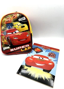 Pixar Cars "Super Lap" Glossy Kleinkind Rucksack Lightning McQueen mit Malbuch - Bild 1 von 11