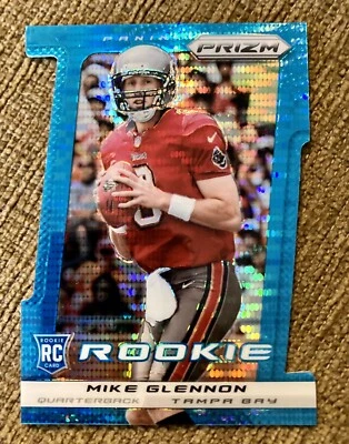 2013 Panini Prizm Blue Pulsar Die-Cut Prizms 8/15 Mike Glennon Rookie Jersey# RC - Image 1 of 3