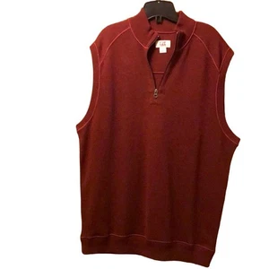 NWOT. Cutter & Buck Burgundy Cotton Sweater Vest. L - Picture 1 of 5