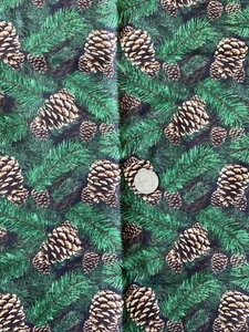 David Textiles precut 1 yard X 44” woodland pinecone bough needles Fabric Sewing - Picture 1 of 4