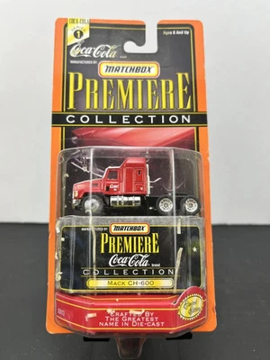 Matchbox 1998 Premiere Collection Coca Cola Series 1 Mack CH-600 Semi Truck Red  - Image 1 of 4