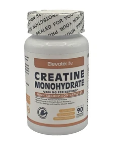 ElevateLife Creatin Monohydrat 2500mg, 90 Kapseln - Ablaufdatum 07/2026 - Bild 1 von 4