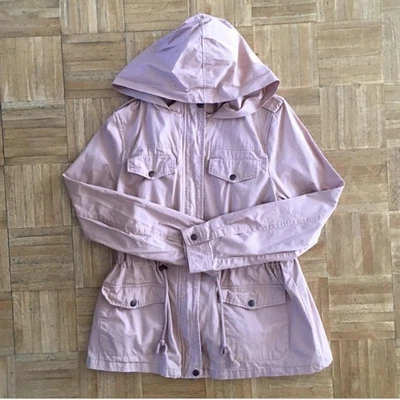 Chaqueta Forever 21 Plus Talla XL Rosa Utilitaria Lluvia A Prueba de Viento Cintura Ajustable Foto 1 de 4