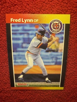 Vintage 1989 Fred Lynn Detroit Tigers Donruss MLB Baseball Trading Card 563 - Image 1 of 4