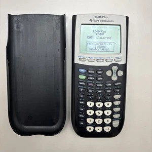 TI-84 PLUS CALCULATOR Texas Instruments Black Good Working Order - Picture 1 of 2