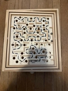 New Large Wooden Labyrinth Marble Tilt Maze Wood Game - Picture 1 of 3