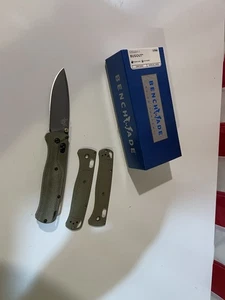 Benchmade 535GRY-1 Ambidextrous Foldable Pocket Knife - Green. Custom Scales. - Picture 1 of 7