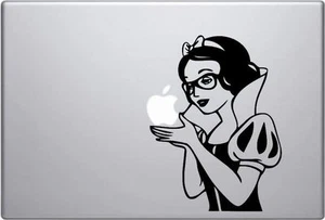 "Recubrimiento de calcomanía de vinilo geek blanca nieve para Apple MacBook Pro Air Mac 13" - Imagen 1 de 1