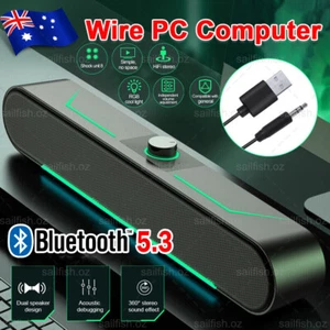 USB Wired Computer Speakers Stereo Sound Bass Speaker Subwoofer For TV Laptop - Picture 1 of 12