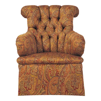 Sillón acolchado a mano personalizado mejor en tela de cachemira de diseño Foto 1 de 4