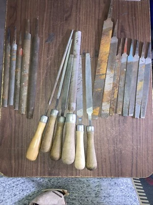 Huge Lot Of 19 Vintage Nicholson Wood Files - Image 1 of 4