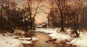 Winterhütte Bachwald in den Sierras von Carl von Perbandt alte Kunst - Bild 1 von 1