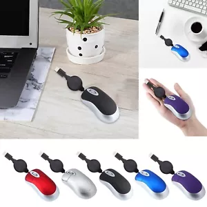 Wired Kids Mini With Notebook USB Retractable For Girls Mini Mice for Laptops - Picture 1 of 22