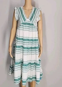 Nwt CUPSHE Boho Striped V Neck Dress size M - Picture 1 of 5
