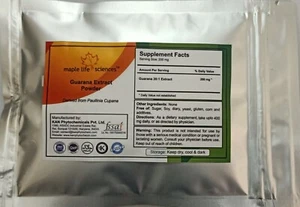 Guarana 20:1 Extract Powder  Stimulant Pure & High Quality - Picture 1 of 2