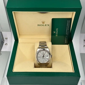 Rolex Mens Watch Sky-Dweller 326934 42mm White Dial Oyster Watch w/ Box & Cert - Picture 1 of 10
