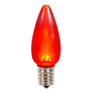 Vickerman 0.96 watt 130V C9 Ceramic LED Red Bulb with Nickel Base - 25 per Bag - Picture 1 of 1