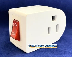 1X Grounded On/Off LIGHTED POWER SWITCH Single AC Wall Plug Electrical Outlet - Picture 1 of 8