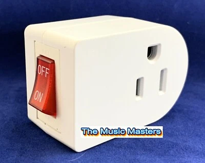 POWTECH 1X Grounded On/Off LIGHTED POWER SWITCH Single AC Wall Plug Electrical Outlet