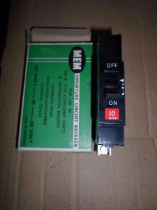 NUEVO INTERRUPTOR DE CIRCUITO MCB MEM 10 AMP 101HJA MUY RARO DE UN SOLO POLO - Imagen 1 de 1
