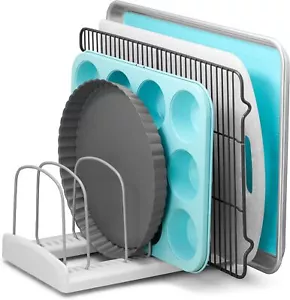 Storemore Adjustable Bakeware Rack, Cookie Sheet Baking Pan and Tray Organizer f - Picture 1 of 3