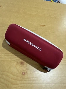Converse Case for Sunglass Eye Glasses Red Zippered Printed Logo - Used - Picture 1 of 8