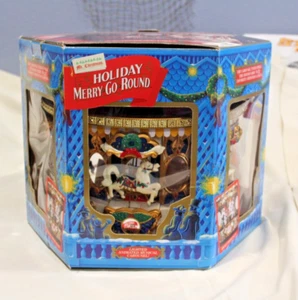 Carrusel iluminado vintage 1994 Mr. Christmas Holiday Musical Merry Go Round funciona - Imagen 1 de 12