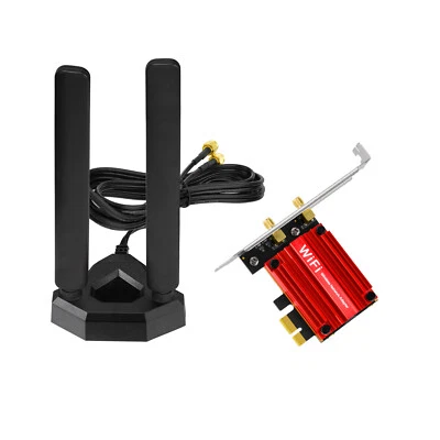 AX210 WiFi 6E PCI-E Network Adapter Card Bluetooth 5.3 Wifi Antenna for Desktop - Image 1 of 4