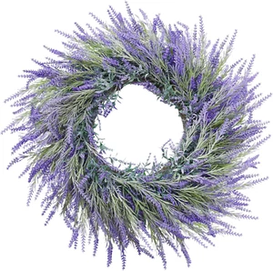 Large Summer Spring Wreaths for Front Door outside 26 Inch Lavender Wreath Sprin - Picture 1 of 9