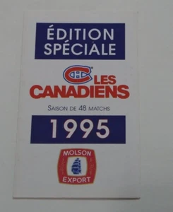 MONTREAL CANADIANS NHL pocket schedule 1995 - Picture 1 of 2