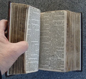 ANTIKES BUCH VON 1827, ERSTE BUCH MOSE / GENESIS, PROFESSIONELL RESTAURIERT - Bild 1 von 10