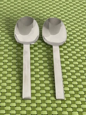 Hampton Silversmiths GRAYSON acero inoxidable 2 cucharas soperas ovaladas cubiertos brillantes 18/10 Foto 1 de 4