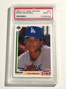TARJETA DE BÉISBOL DE NOVATO PEDRO MARTINEZ 1991 CUBIERTA SUPERIOR EDICIÓN FINAL #2F PSA 9 COMO NUEVA - Imagen 1 de 2