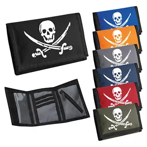 Cartera para niños Cartera pirata Hombres Niños Cartera Triple Desgarrador Cartera Tarjeta Moneda - Imagen 1 de 13