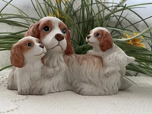 Figura de colección HOMCO Cocker Spaniel y cachorros #1434 porcelana Taiwán - Imagen 1 de 6