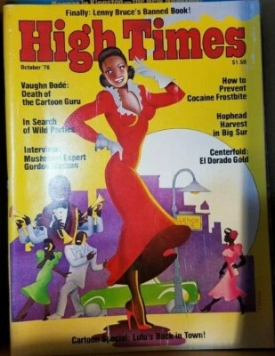 HIGH TIMES LENNY BRUCE & LULU VINTAGE OCT 1976 MARIJUANA MAGAZINE WEED 420 -NICE