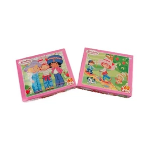 Lot 2 Strawberry Shortcake 63 pc Puzzles Rose Art Berry Best Friends / Berry Fun - Picture 1 of 5