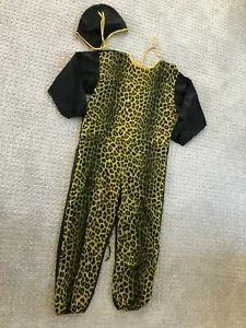 Costume leopardo bambino Halloween vintage tessuto antico con maschera cappuccio Spotlite WOW - Foto 1 di 8