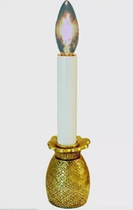 BRASS PINEAPPLE ELECTRIC WINDOW CANDLESTICK LAMP - Picture 1 of 2