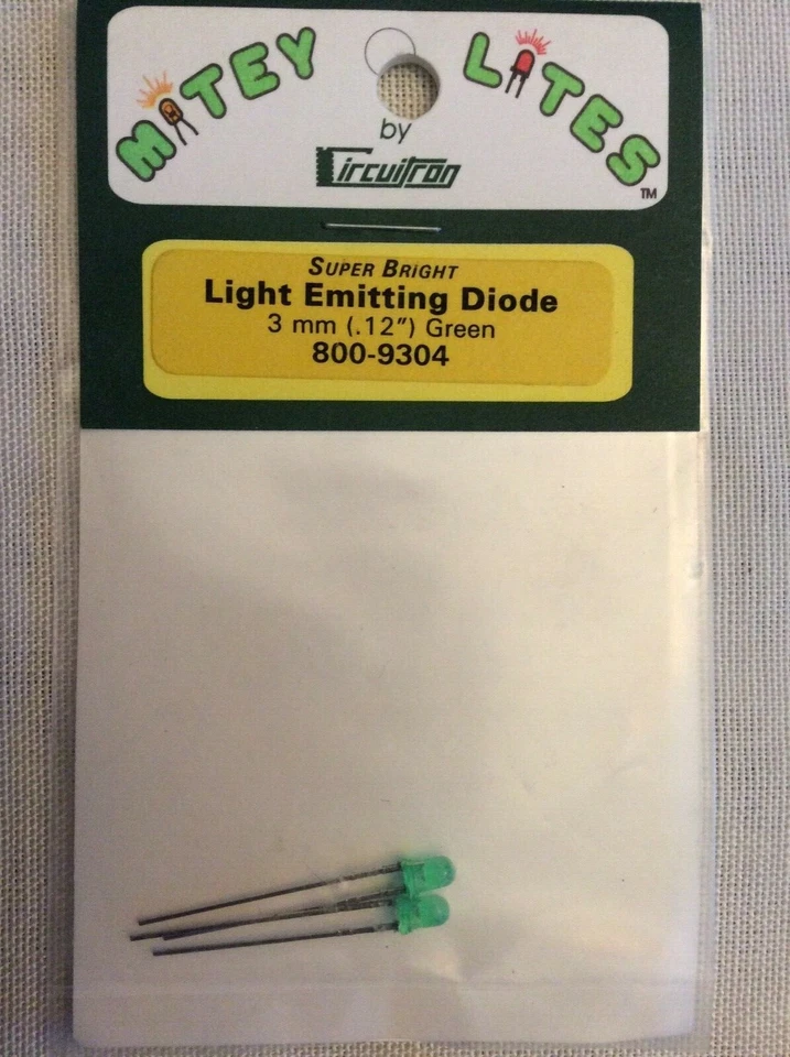 Circuitron - Mitey Lites - 800-9304 LED 3mm Green - Image 1 of 1