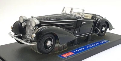 Sun Star 1/18 Scale Diecast 2401 - 1939 Horch 855 Roadster - Black - Image 1 of 4