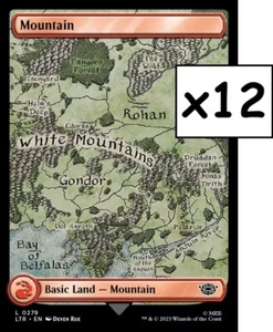 12x - MOUNTAIN - #279  - Full Art - x12 - Lord of the Rings - NM MTG - Picture 1 of 1