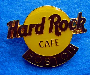 BOSTON CLASSIC NARANJA PROFUNDO LOGOTIPO GRANDE ESMALTE PESADO Hard Rock Café PIN MALLA 3LT - Imagen 1 de 1