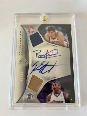 2006-07 SP Game Used Edition Bill Laimbeer Metta W Peace Ron Artest Auto 11/50 - Image 1 of 3
