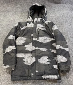 Columbia Girls Down Jacket Sz Medium (10/12) Black Gray Winter Jacket - Picture 1 of 10