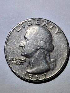 Viertel 1967 kein Münzzeichenfehler - Bild 1 von 4