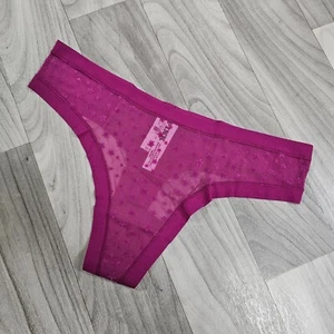 Victoria's Secret PINK No-Show Thong Panty Star Pattern Size L - Picture 1 of 4