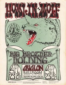 Howlin Wolf Handzettel 1966 Avalon Ballroom FD-27 - Bild 1 von 2