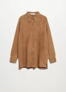 Womens Brown Suede Shirt Leather Jacket Size XS S M L XL XXL Custom Made - 255 - Picture 1 of 10