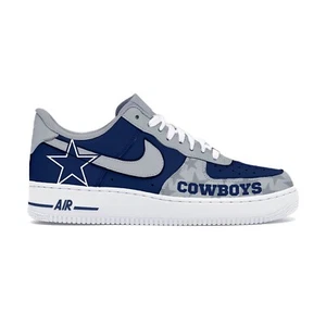 Dallas Cowboys style Custom Painted Air Force 1 - Picture 1 of 10